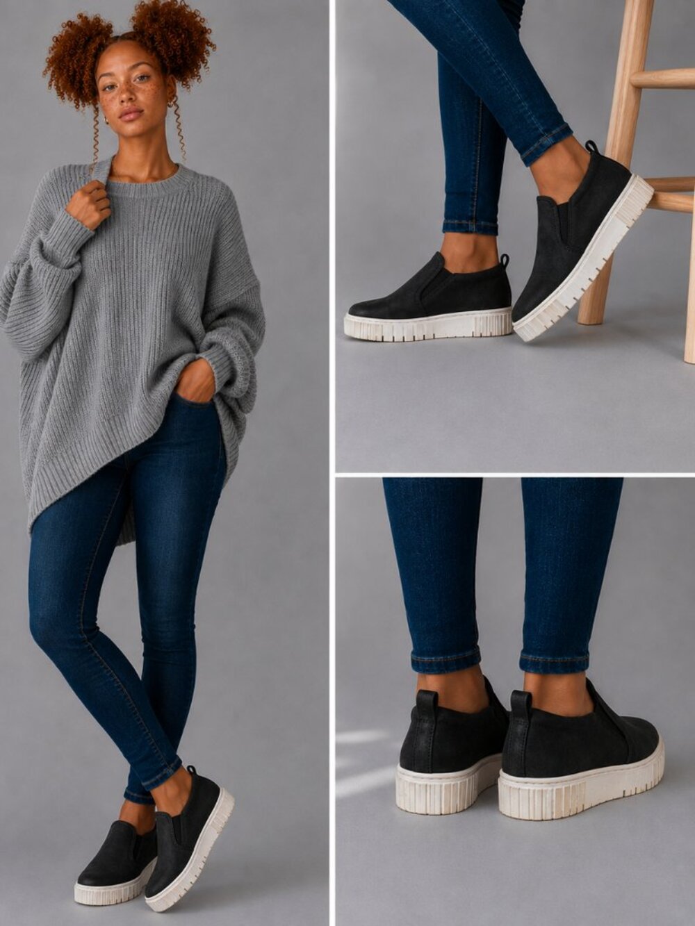 Soul Naturalizer Turner Sneakers W/ 9 Black Slip On Platform with box